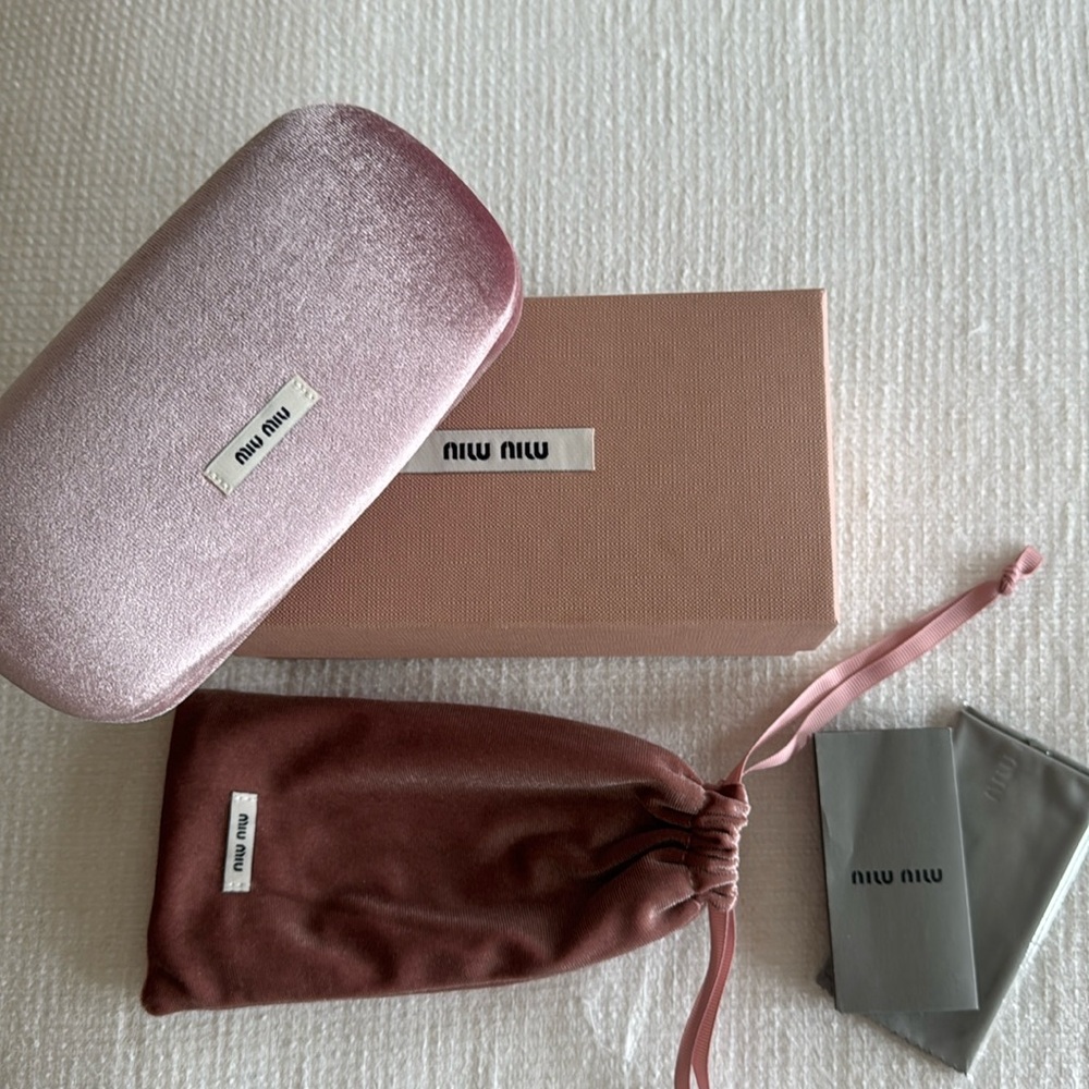 Miu Miu Sunglasses Case, Pouch, Box and Lens Wipe